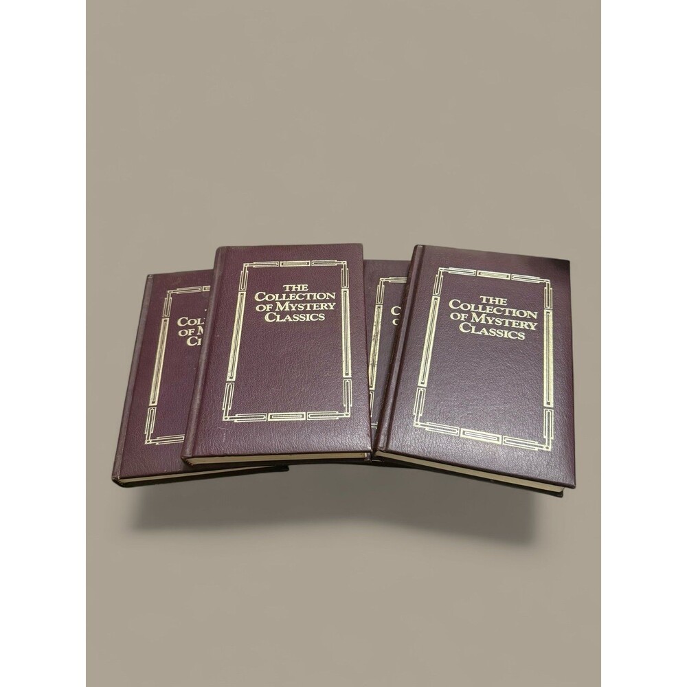 Lot of 4 Mystery Classics Hardcover Leatherette Books Agatha Christie Sherlock